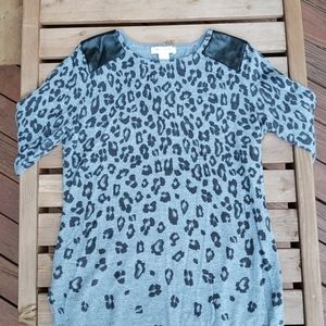 White House Black Market Leopard top
